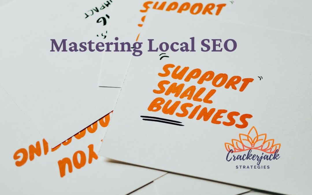 A photo of "thank you" cards, some with the captions signifying the importance of Local SEO for small businesses for local dominance.